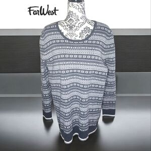 FARWEST Snowflake Pattern Long Sleeve- XLarge